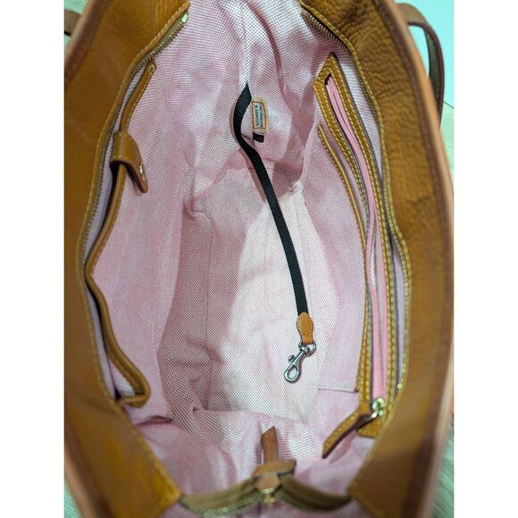 Dooney & Bourke Pebble Charleston Shopper Caramel Leather Tote Medium - Picture 10 of 16